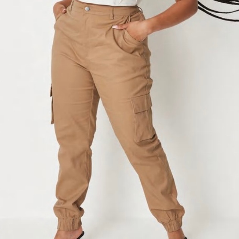 Misguided Khaki Cargo Pants